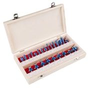 FLEMING SUPPLY Fleming Supply 24-Piece Router Bit Set, Carbide Tipped, 1/4 inch Shafts and Includes Wood Case 589605TDR